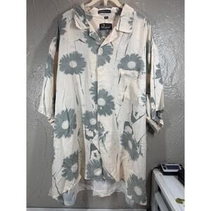 Massoti Italy Fine European Fabric Artwork Hawaiian Button Up Shirt Mens XXL